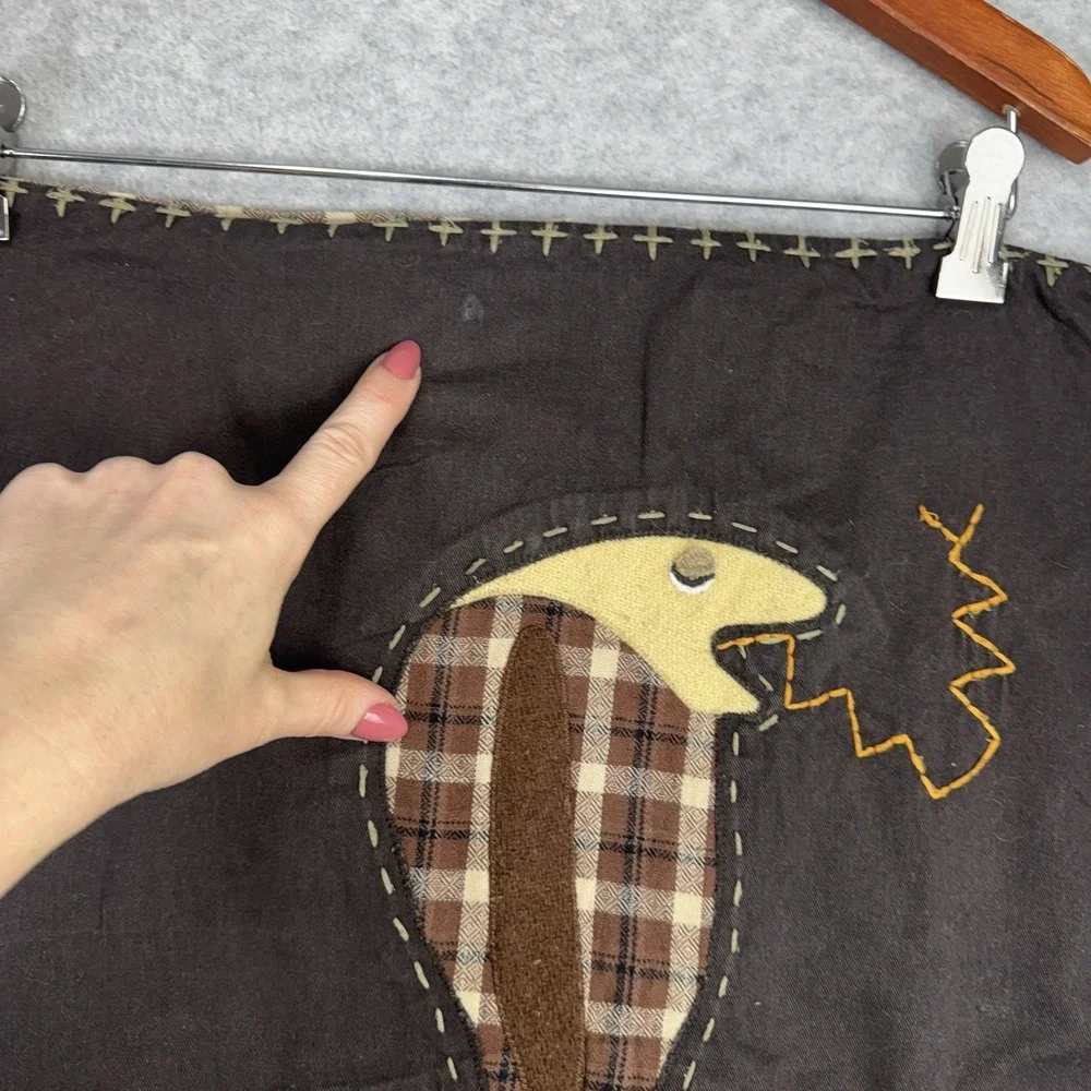Pottery Barn Kids Cobra Snake Pillow Covers Lot‎ 2 20x20 Wool Blend Brown Plaid